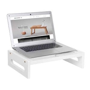 Laptopbakke / Laptopbord i hvid bambus